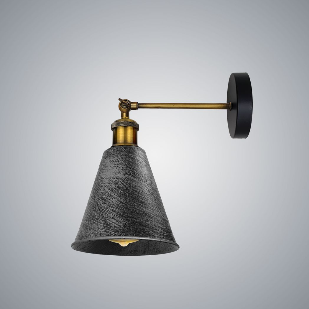The Millbrook Cone — Brushed Silver Dimmable Wall Sconce
