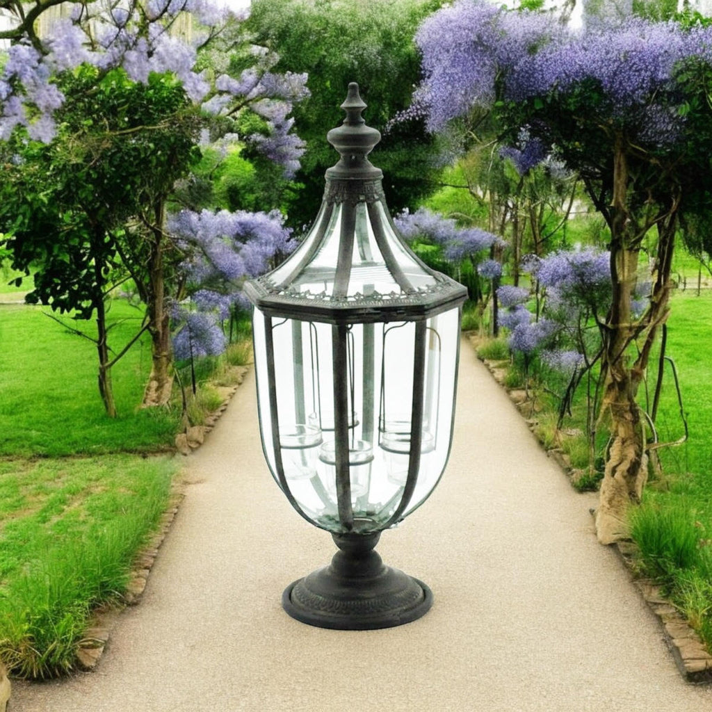 The Coastmere Garden Lantern — Antique Metal & Glass