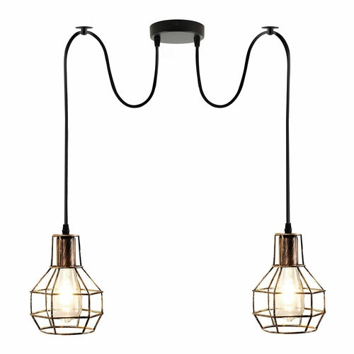 The Kelbrook Pendant — Adjustable Twin Cage Cluster