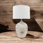The Amara Lamp — Rustic Ceramic, Cream