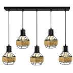 The Cordovan Pendant — 5-Head Hemp Chandelier