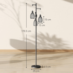 The Corvin Floor Lamp — 3-Cage Industrial Standing Lamp
