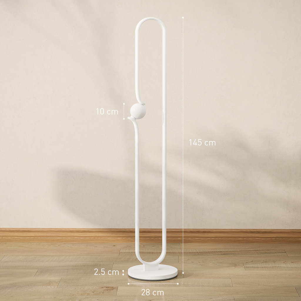 The Lyric Floor Lamp — LED Note & Glass Orb Standing Lamp
