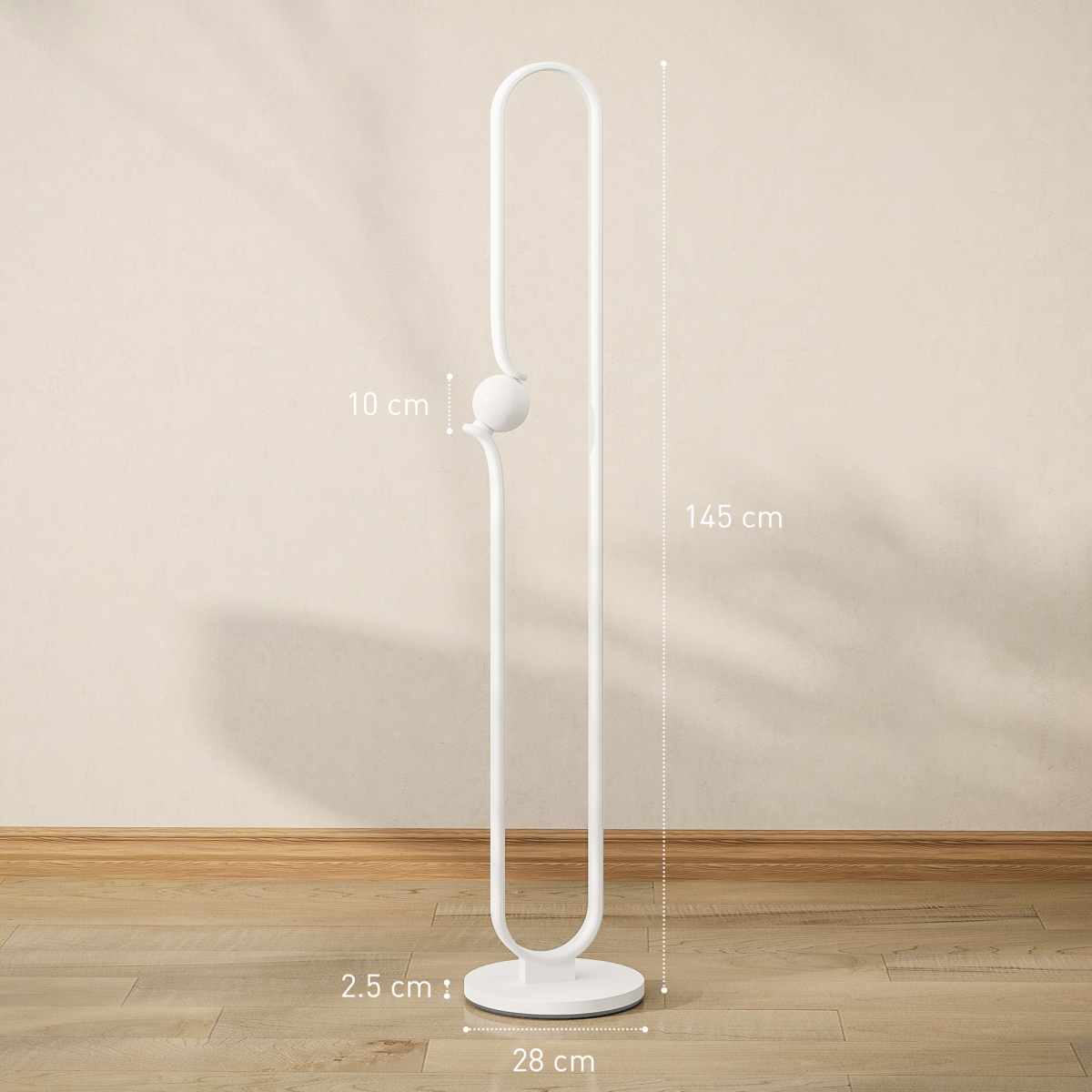 The Lyric Floor Lamp — LED Note & Glass Orb Standing Lamp