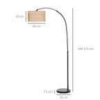 The Marrick Floor Lamp — Woven Lantern Arc Standing Lamp