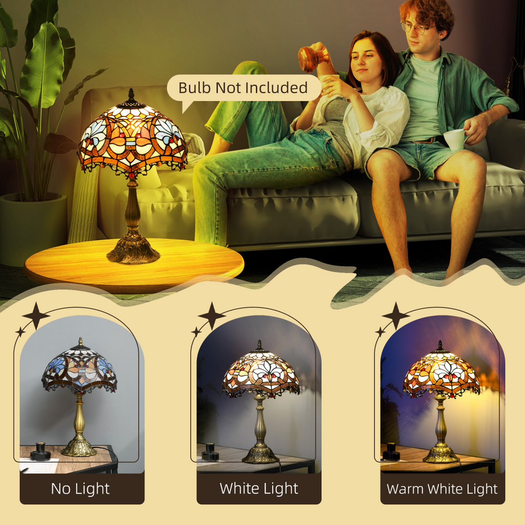 The Thistledown Table Lamp — Stained Glass