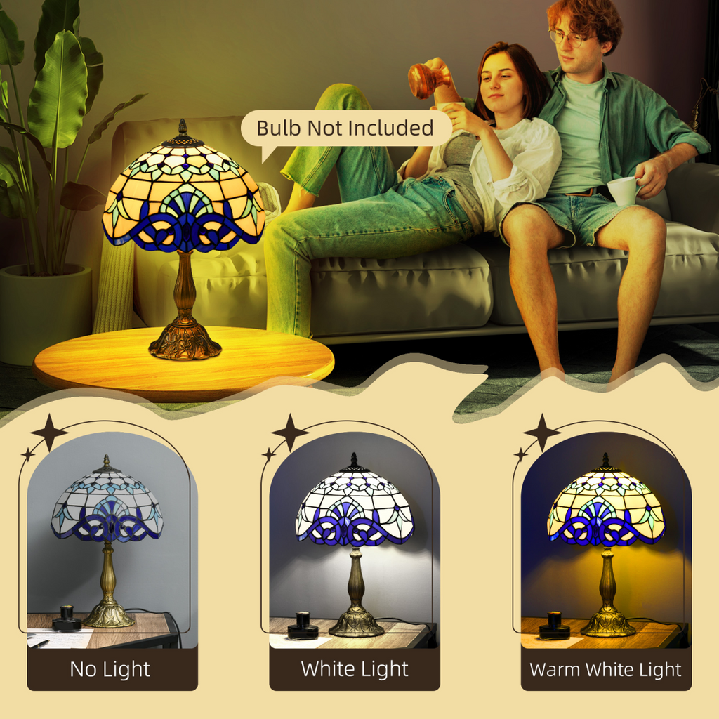 The Rosemarket Table Lamp — Stained Glass
