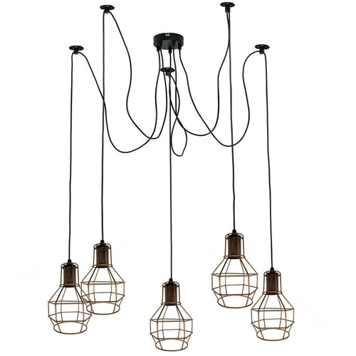 The Emberweb Pendant — 5-Arm Cage Spider