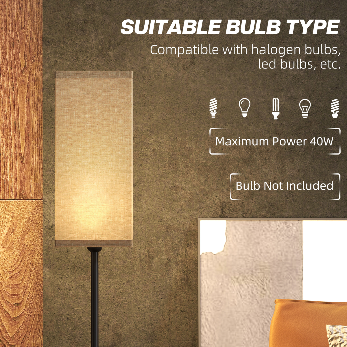 The Osmond Floor Lamp — Linen Shade Standing Lamp