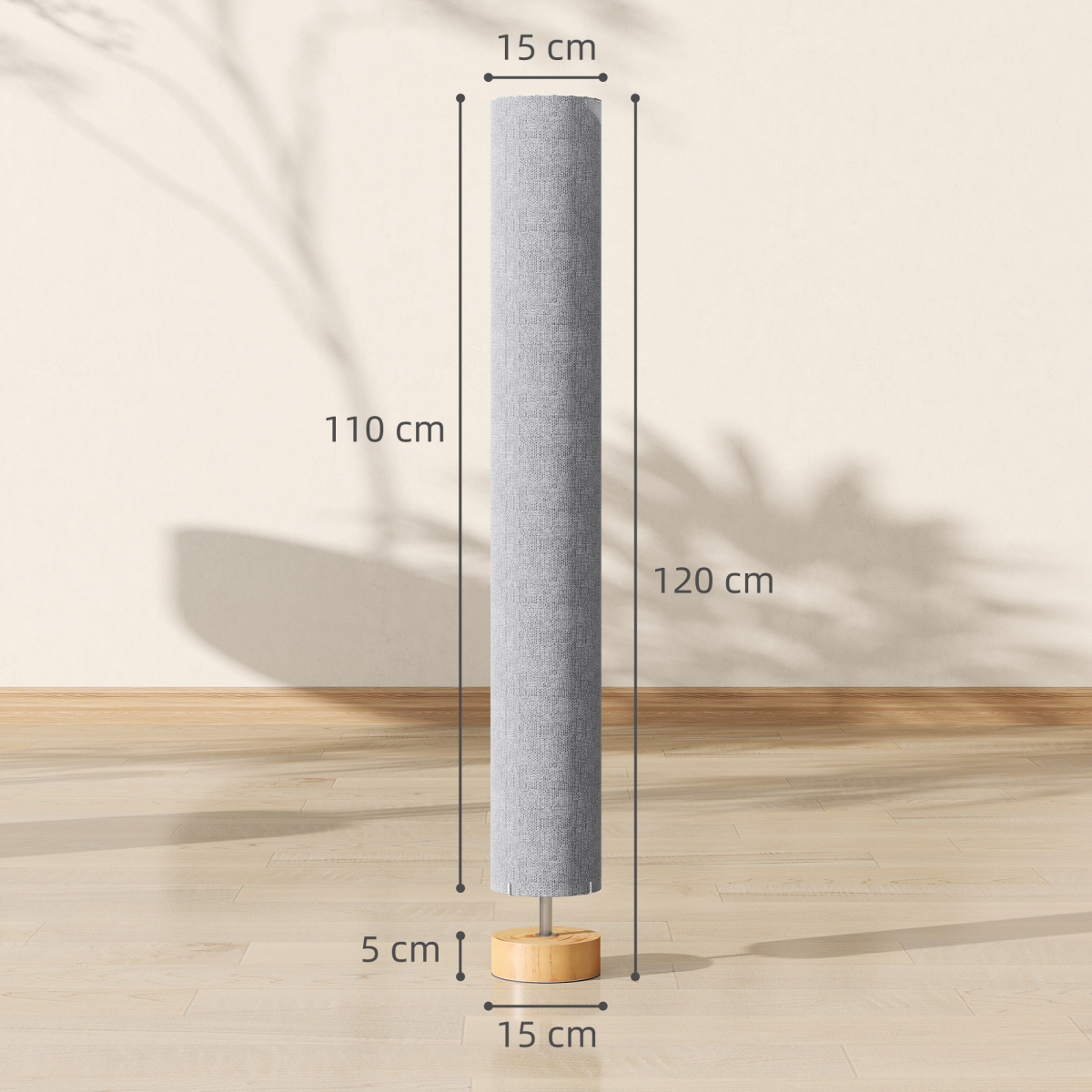The Solstice Floor Lamp — Fabric Column LED Standing Lamp
