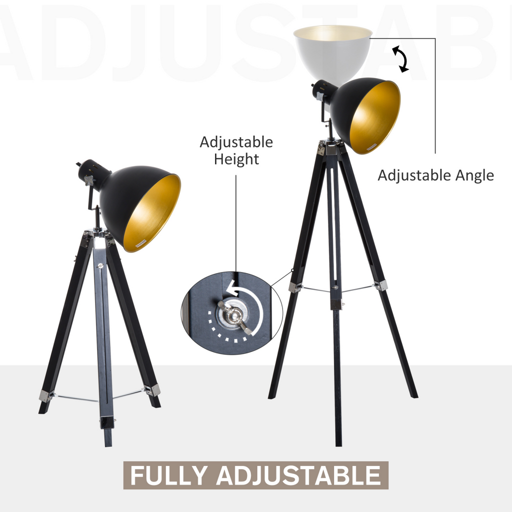The Sheldon Floor Lamp — Dome Shade Tripod Standing Lamp