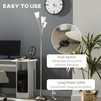 The Prentiss Floor Lamp — 3-Cone Uplighter Standing Lamp