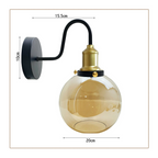 The Sandmere Wall Light — Amber Glass