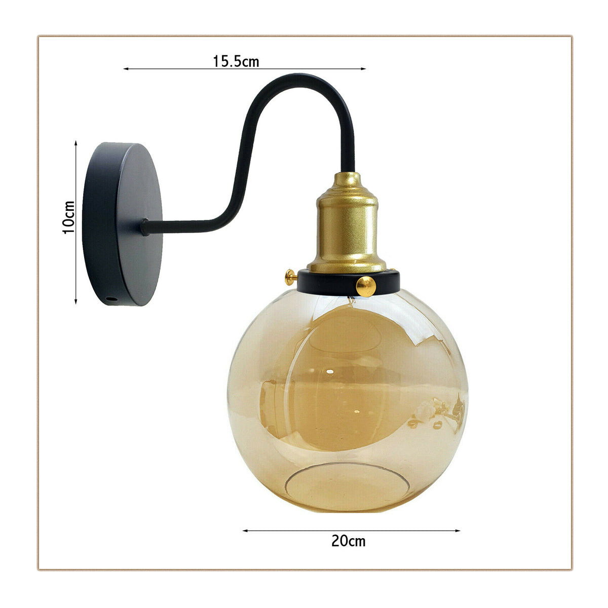 The Sandmere Wall Light — Amber Glass