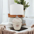 The Amara Lamp — Rustic Ceramic, Cream