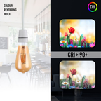Clerkenwell — Vintage ST64 Amber Glass LED Bulbs, E27 Dimmable 2700K, Pack of 3