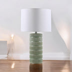 The Fairholt Table Lamp — Striped Ceramic