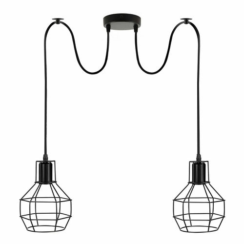 The Kelbrook Pendant — Adjustable Twin Cage Cluster