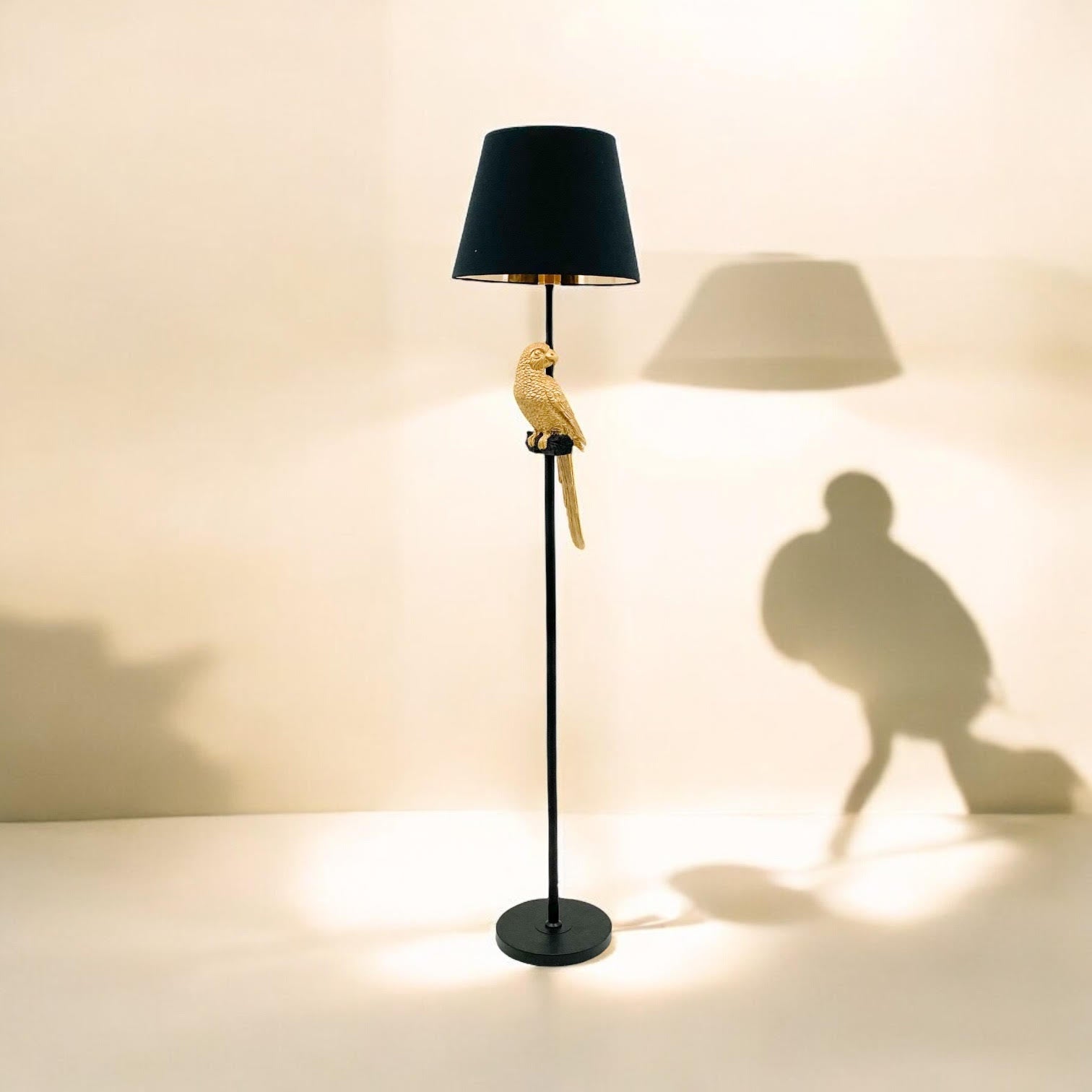 The Percy Floor Lamp — Sculptural Parrot Base Standing Lamp