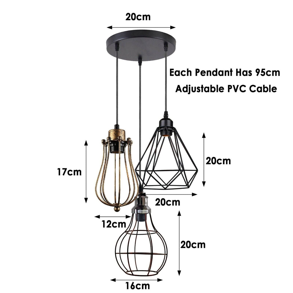 The Trellica Pendant — Triple Cage Cluster