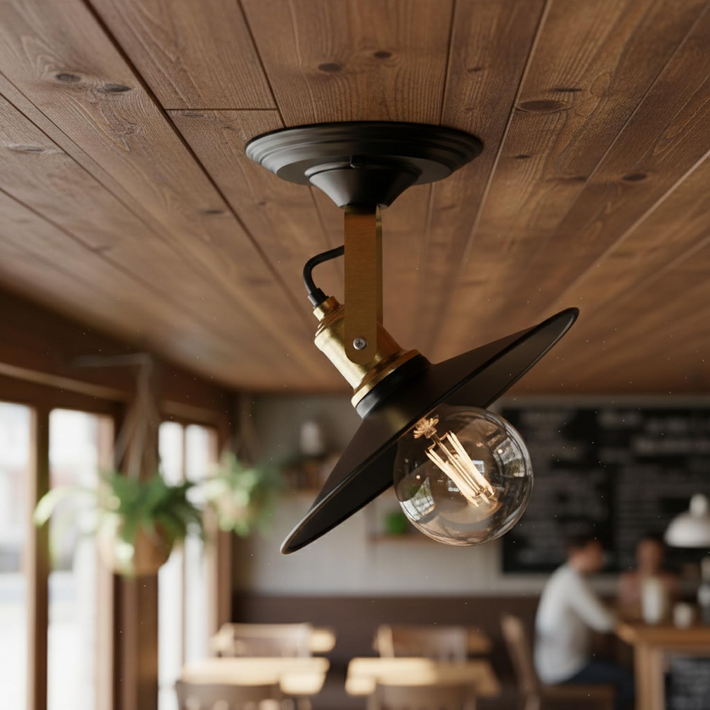 The Bramfield Dual — Flat Shade Wall & Ceiling Light