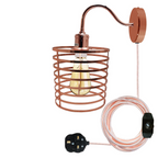 The Rosecliff Sconce — Rose Gold Plug-In Wall Light