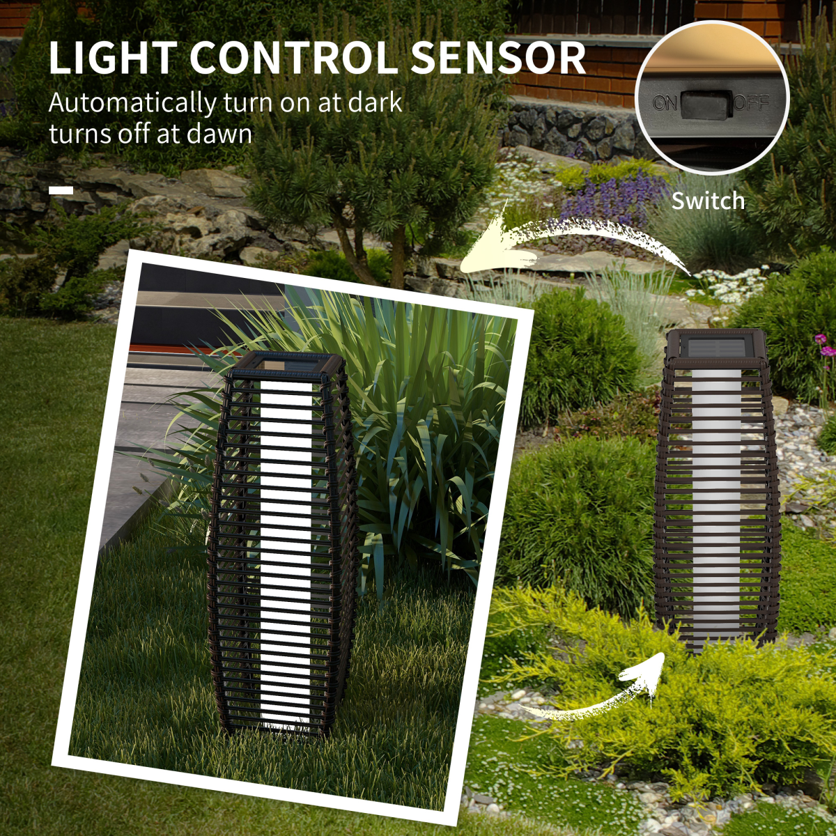 The Bramfield Lantern — Rattan Solar Garden Light