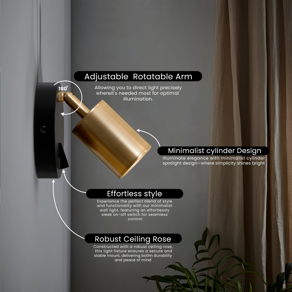 The Corvinwood Wall Light — Rotatable Spotlight