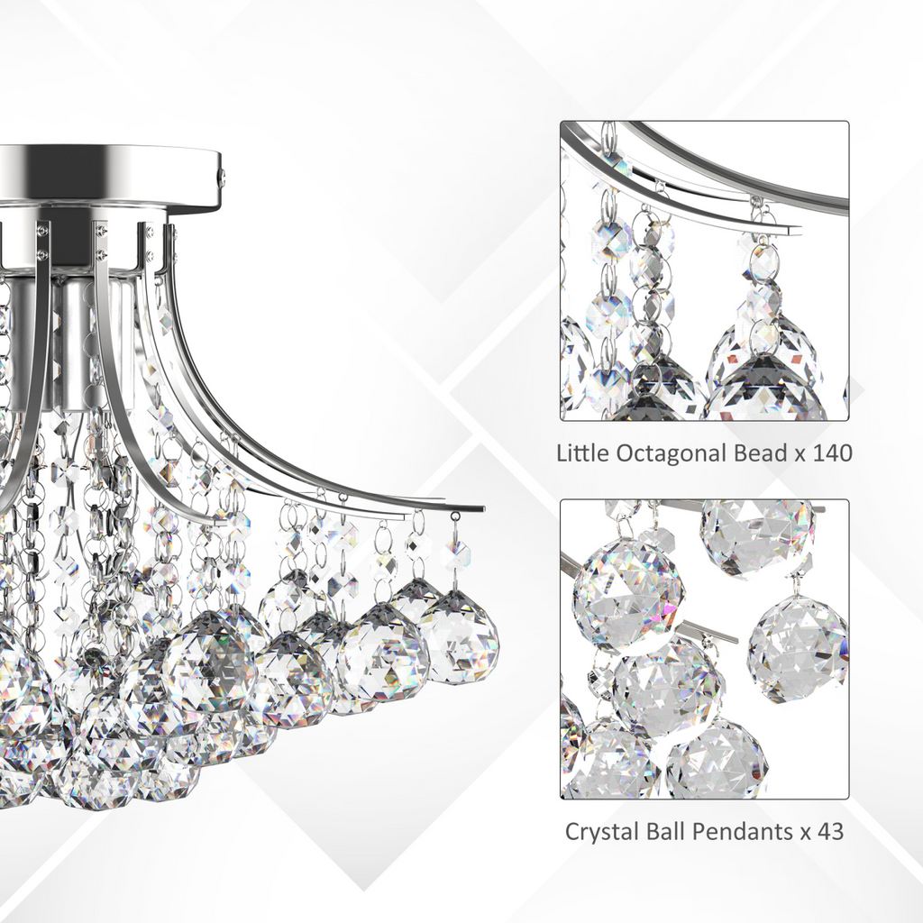 Close-up of the crystal droplets and brass accents on the Lyra petite chandelier, emphasising its premium quality