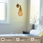 The Ellerby Sconce — Brass Edison Bulb Wall Light