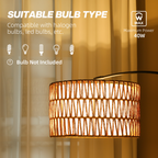 The Marrick Floor Lamp — Woven Lantern Arc Standing Lamp