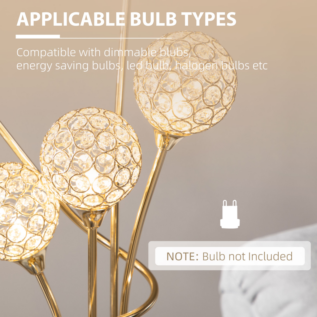 The Aveline Floor Lamp — 5-Light Crystal Bloom Standing Lamp