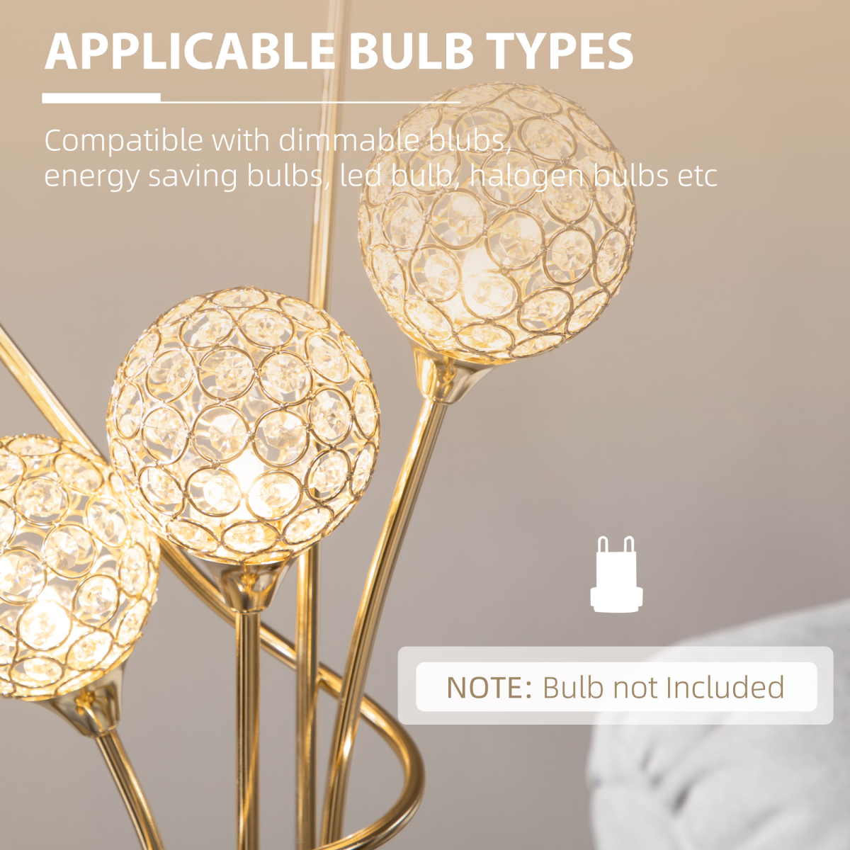 The Aveline Floor Lamp — 5-Light Crystal Bloom Standing Lamp