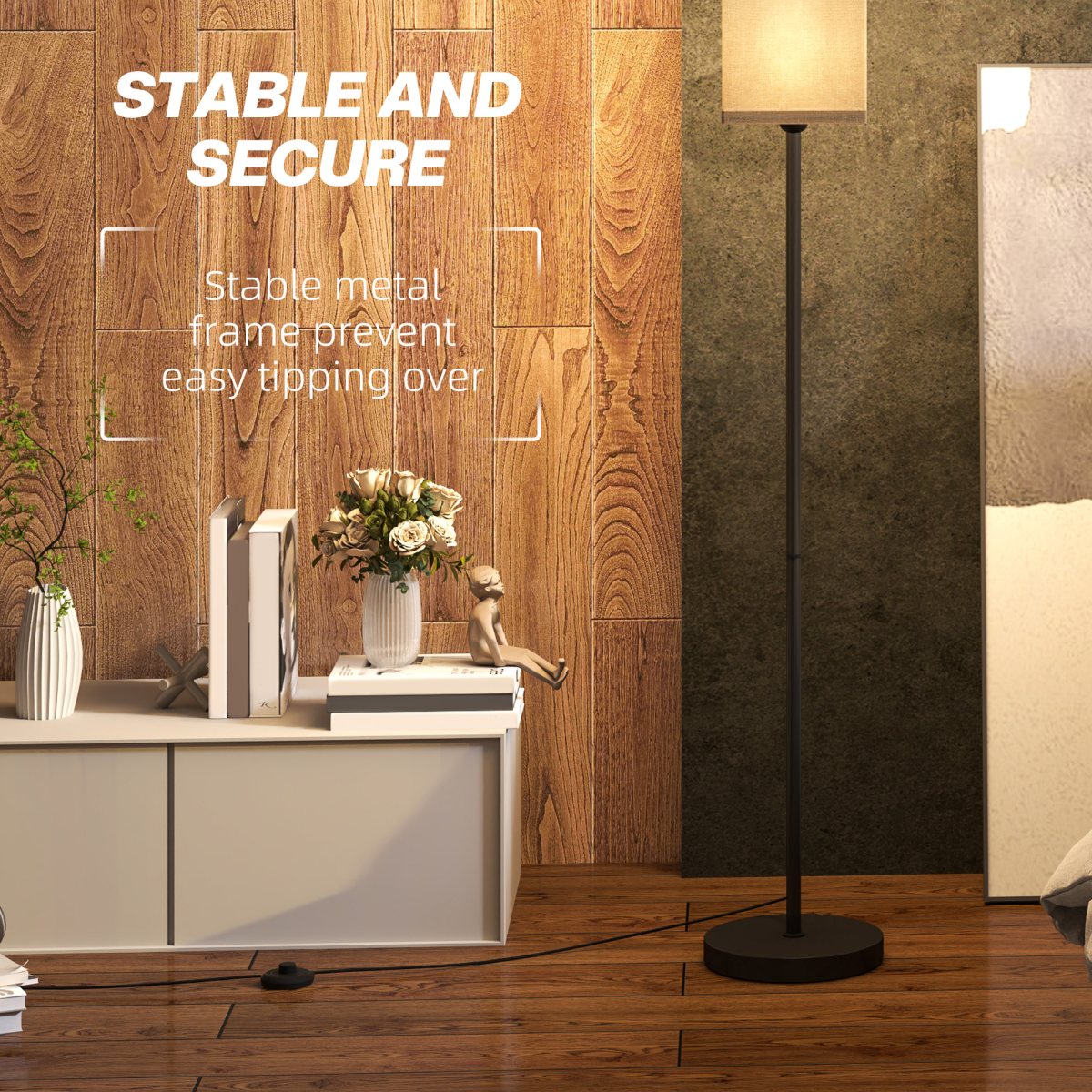 The Osmond Floor Lamp — Linen Shade Standing Lamp