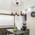 Octavia — 8-Light Spider Pendant in Brass