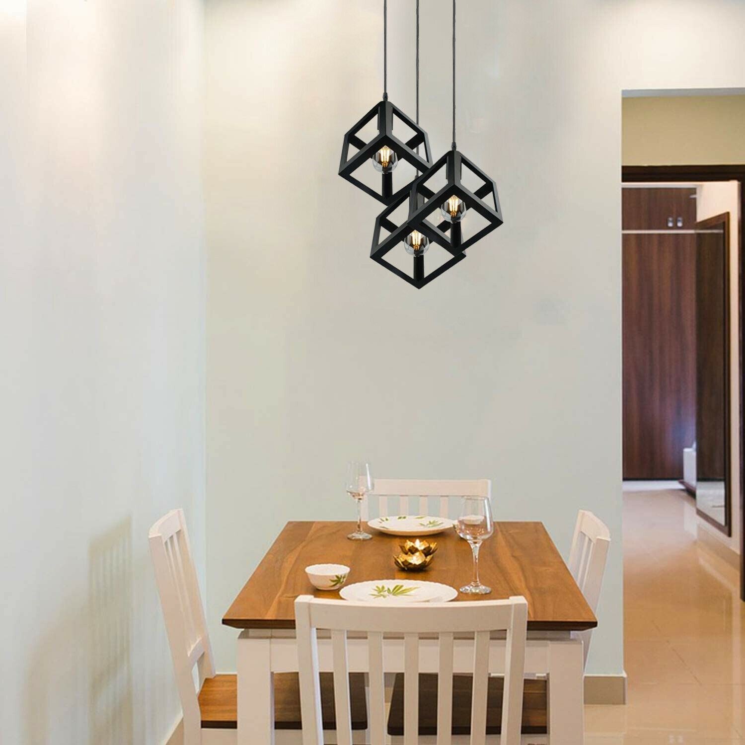The Prismara Pendant — 3-Cluster Geometric Cube