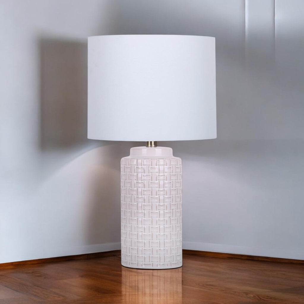The Applecross Table Lamp — Woven Ceramic
