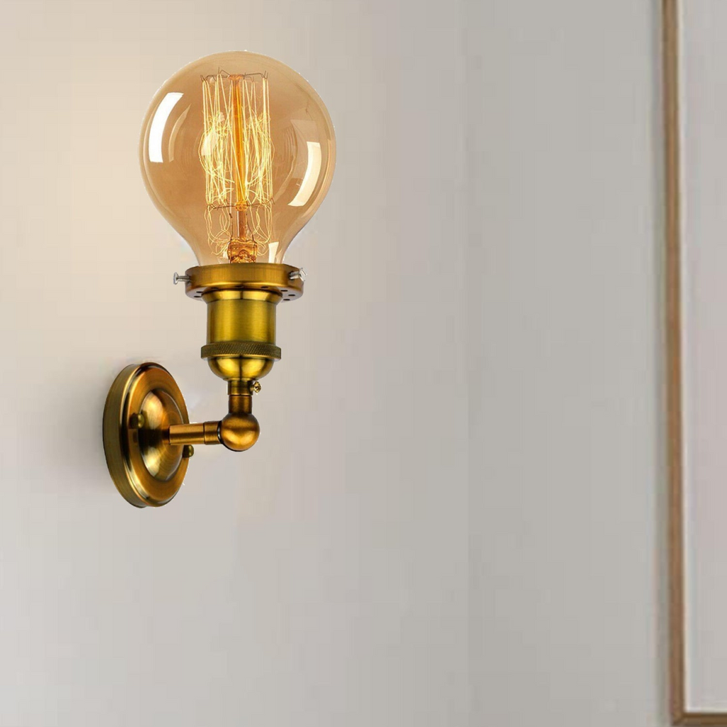 The Ellerby Sconce — Brass Edison Bulb Wall Light