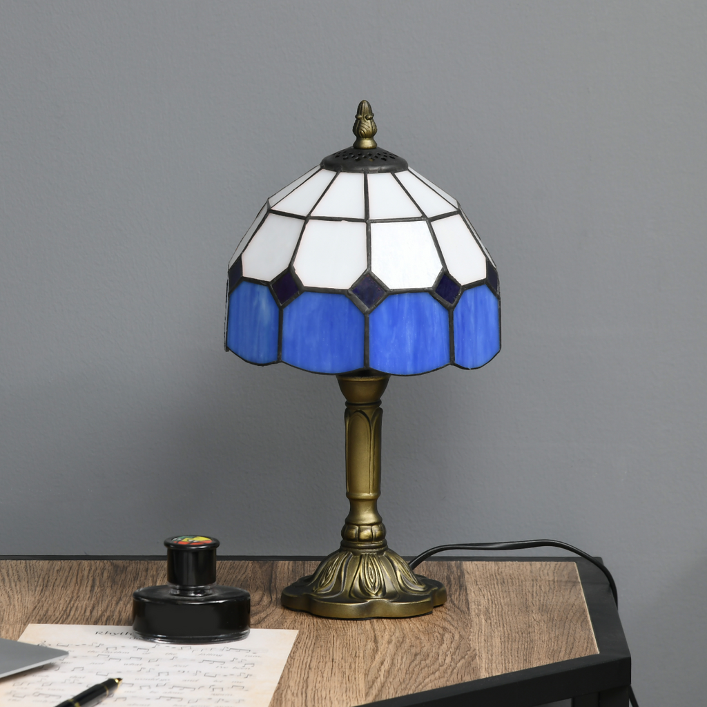 The Hollowmere Table Lamp — Stained Glass