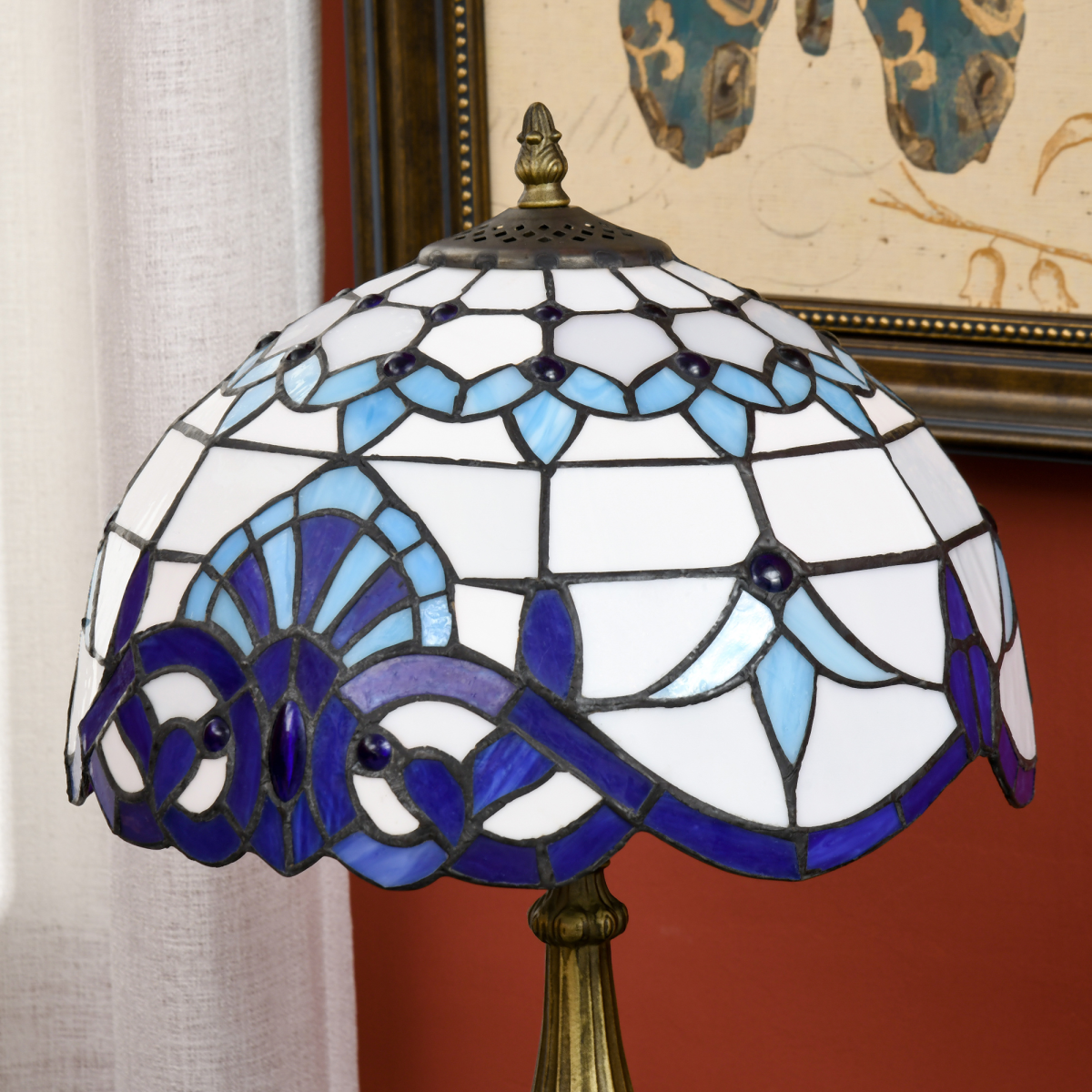 The Rosemarket Table Lamp — Stained Glass