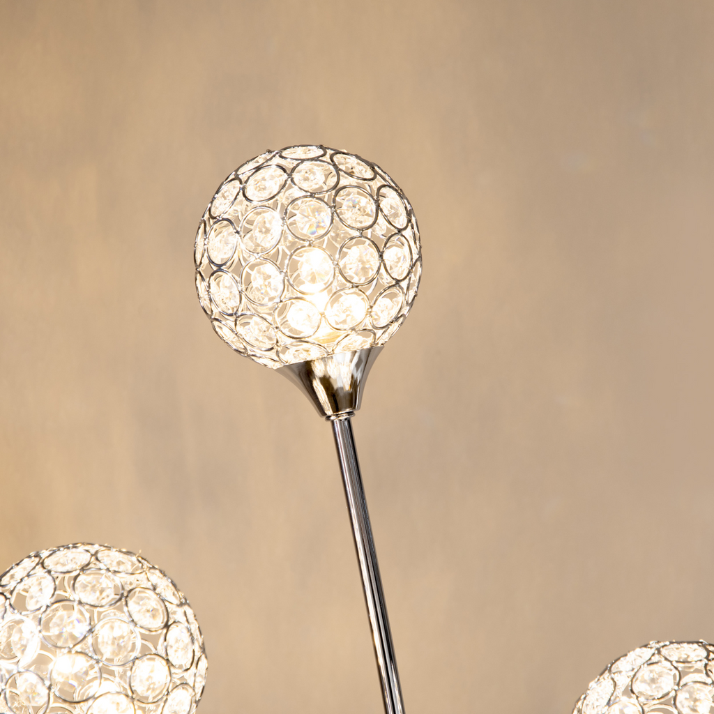 The Aveline Floor Lamp — 5-Light Crystal Bloom Standing Lamp