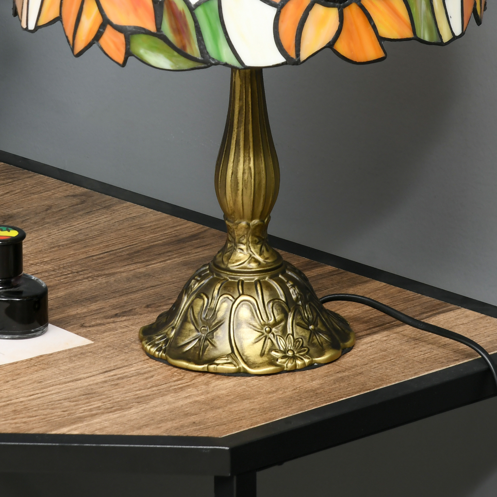 The Belmara Sunflower — Stained Glass Table Lamp