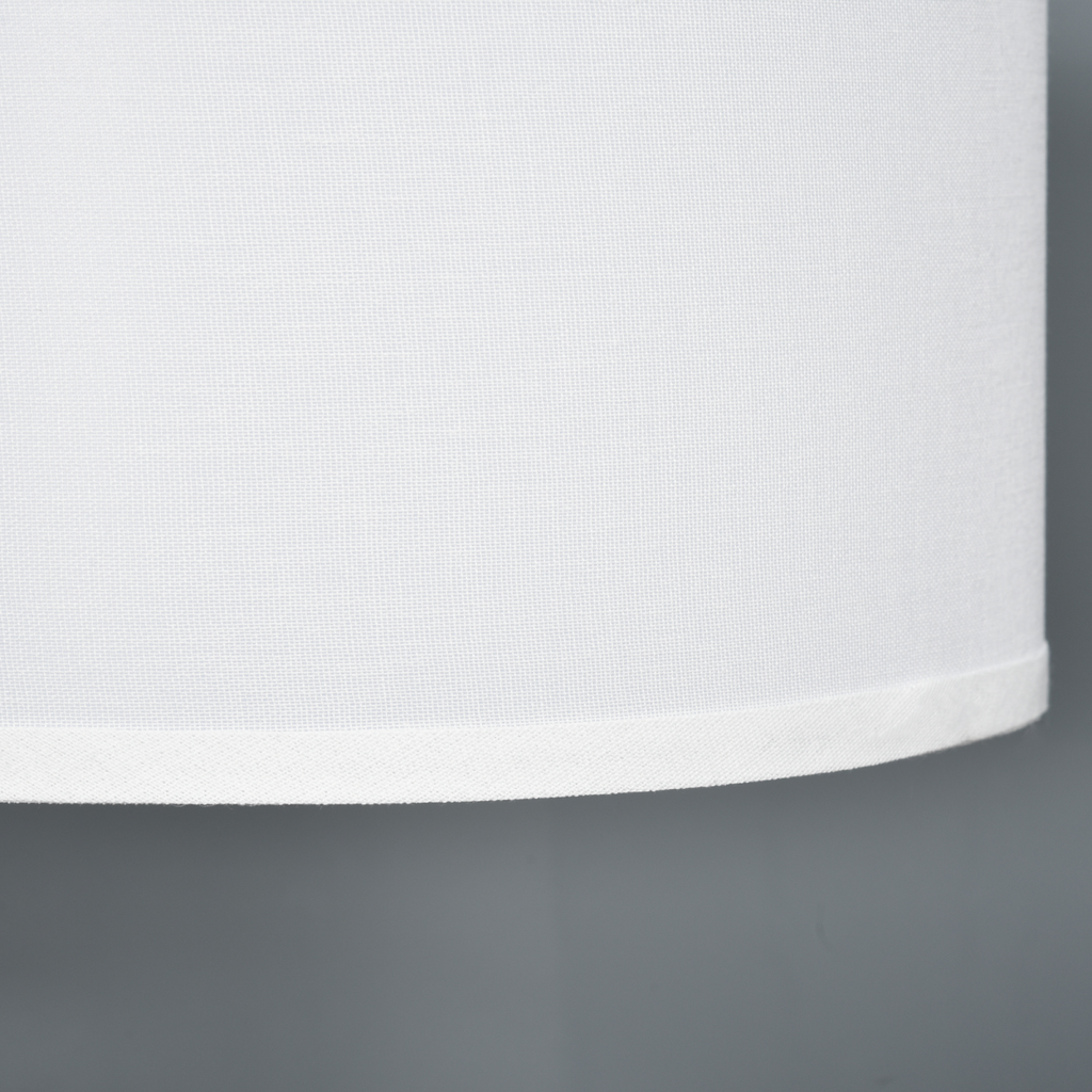 The Delaney Floor Lamp — Gold Pole Linen Drum Standing Lamp