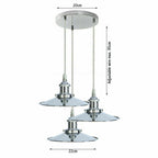 The Hartcliffe Cluster — 3-Light Chrome Pendant