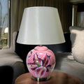 The Camellia Table Lamp — Pink Floral Ceramic Accent Lamp