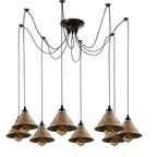 Octavia — 8-Light Spider Pendant in Brass