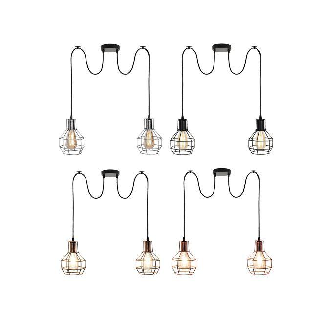 The Kelbrook Pendant — Adjustable Twin Cage Cluster