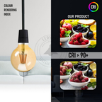Soho - Amber Glass Globe LED Bulb, G125 E27 Dimmable 8W