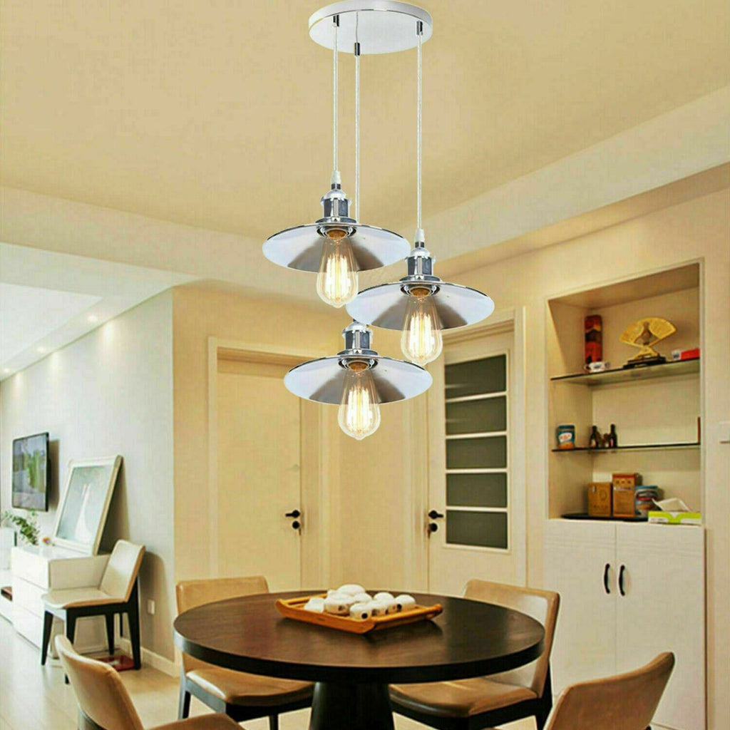 The Hartcliffe Cluster — 3-Light Chrome Pendant
