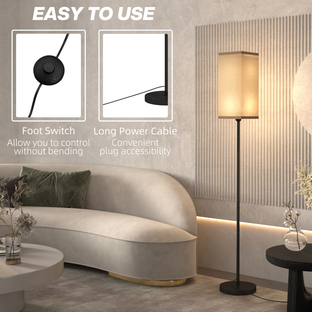 The Osmond Floor Lamp — Linen Shade Standing Lamp